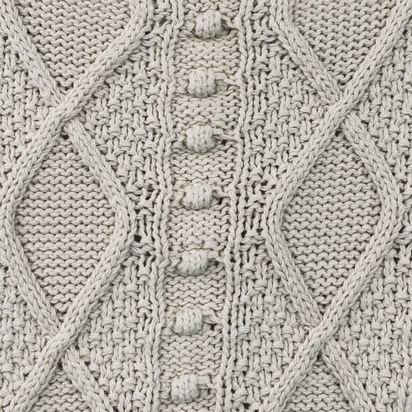 Zara Cropped Sweater Vest Cable Knit Sleeveless Crewneck Pullover Cream Small - Picture 4 of 5